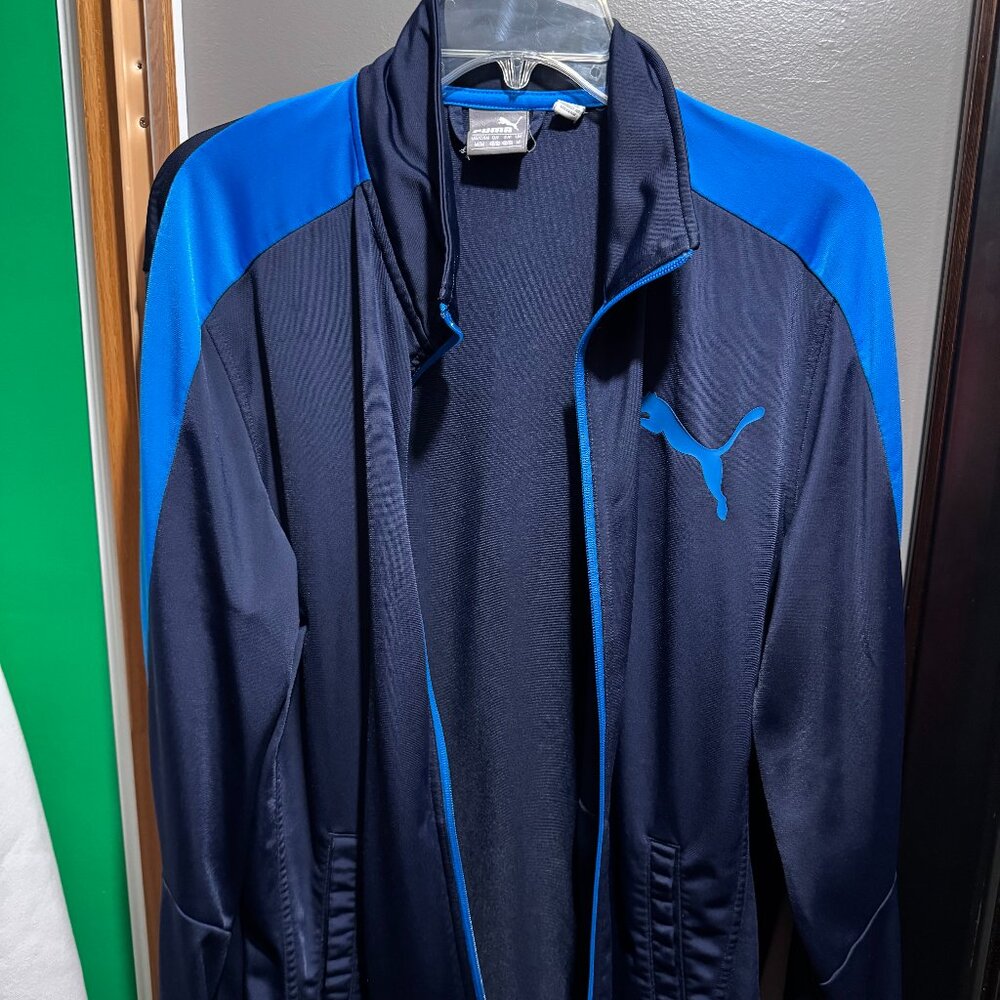 Blue Puma zip up sweater